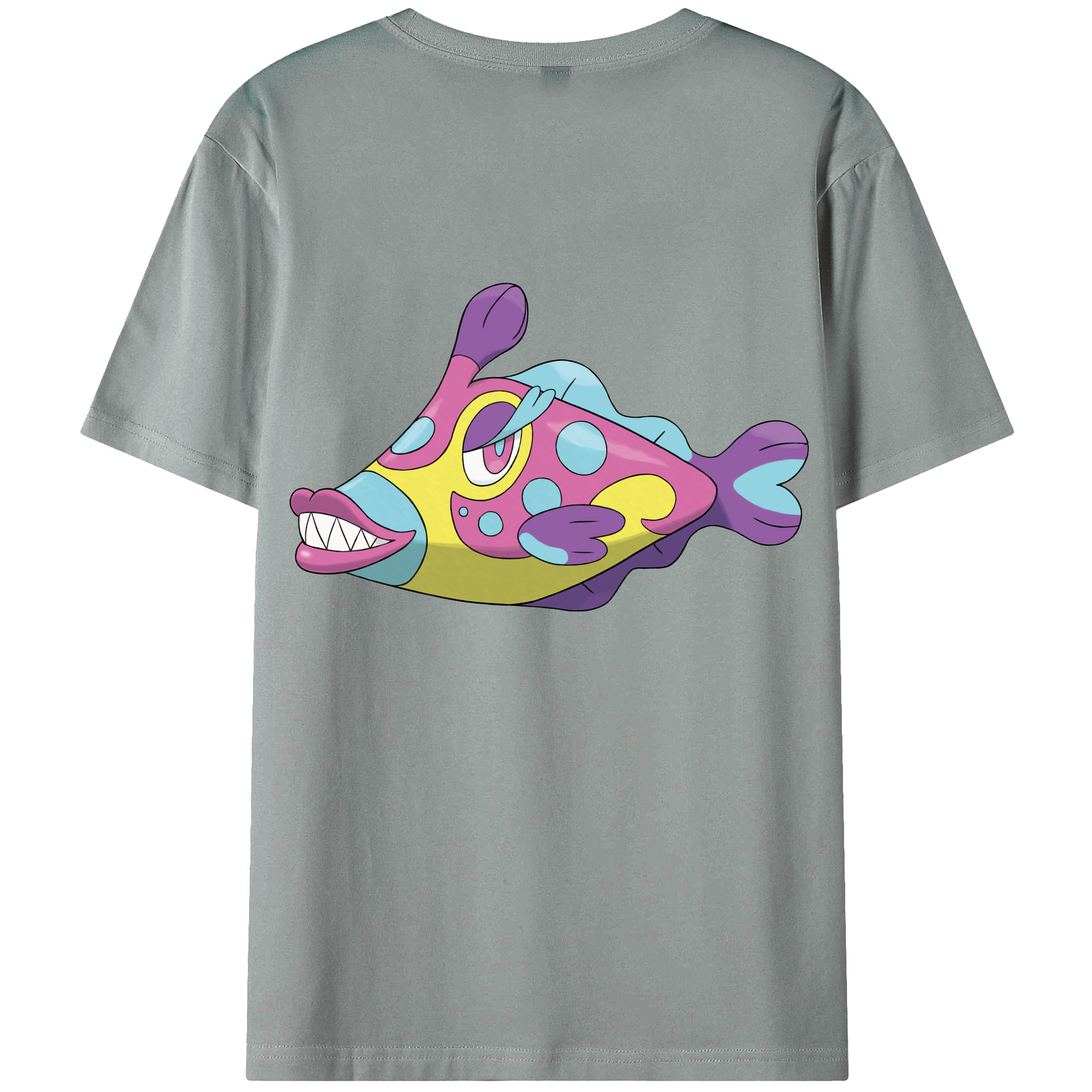（画像用） ポケットモンスター Pokémon 綿100％ メンズ半袖Tシャツ（バックプリント） 通気性